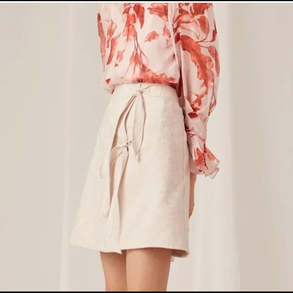 Keepsake STONE Beige GOT LOVE Wrap Tie Skirt - Picture 2 of 14